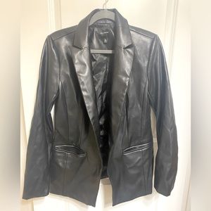 The Limited black faux leather blazer. Size Medium